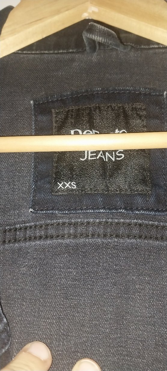 Lacivert Kot Ceket Düğmeli ve Uzun Kollu - Görsel 2