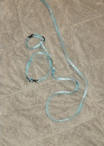 Gri Kedi Tasması Sevimli Tavşan Desenli - Görsel 2