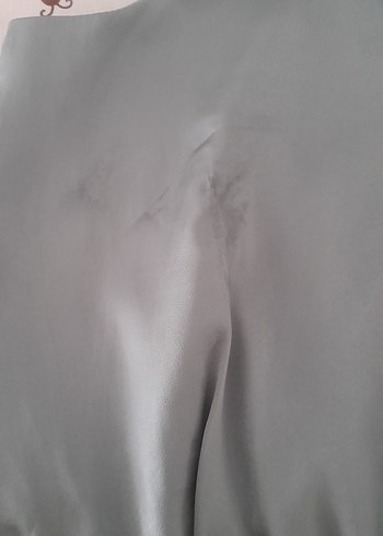 Su YesiliV Yaka Saten Elbise - Görsel 4