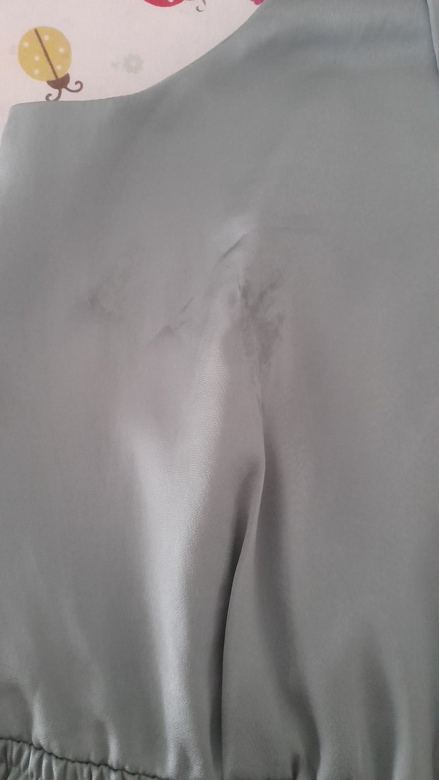 Su YesiliV Yaka Saten Elbise - Görsel 4