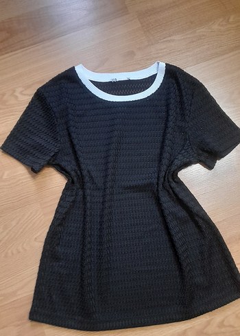 Bisiklet Yaka Örgü Siyah Kadın Bluz - Görsel 2