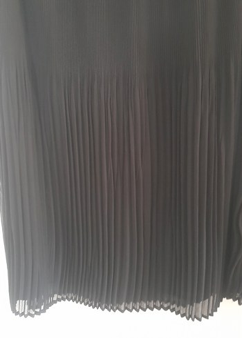 Diğer Siyah Piliseli Midi Kadın Etek