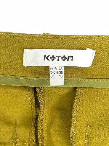 38 Beden yeşil Renk Koton Kumaş Pantolon %70 İndirimli.