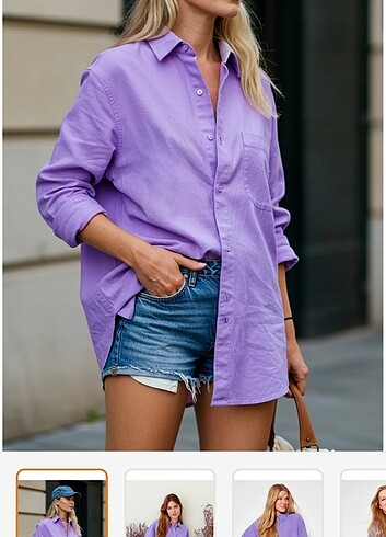 Trendyol & Milla Oversize mor gömlek trendyolmilla