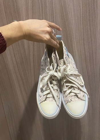 Beyaz Bağcıklı Platform Spor Ayakkabı - Görsel 2