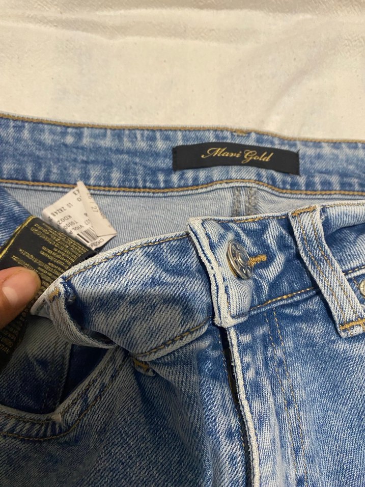 Kadın Mavi Denim Midi Jean - Görsel 2