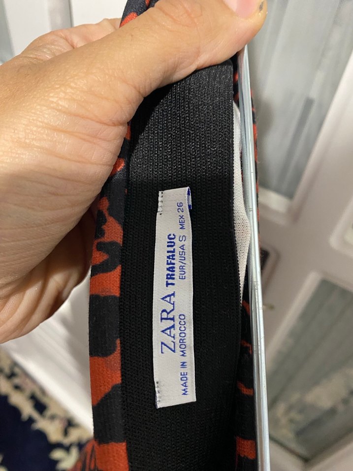 Kadın Kırmızı Yılan Desenli Midi Etek - Görsel 3