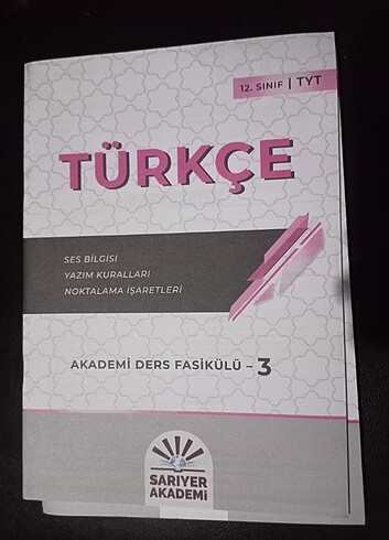 Beden SARIYER AKADEMİ TYT TÜRKÇE FASİKÜL 