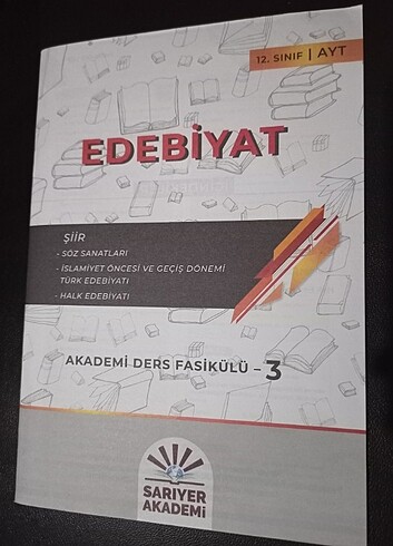  Beden SARIYER AKADEMİ AYT EDEBİYAT FASİKÜL 