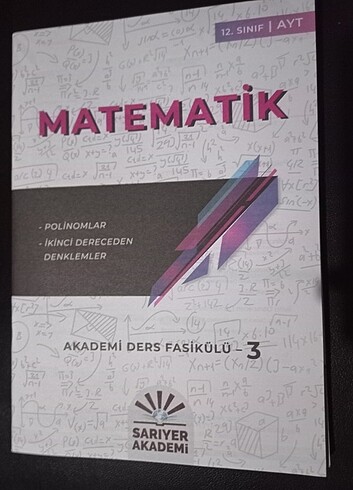  SARIYER AKADEMİ AYT MATEMATİK FASİKÜL 