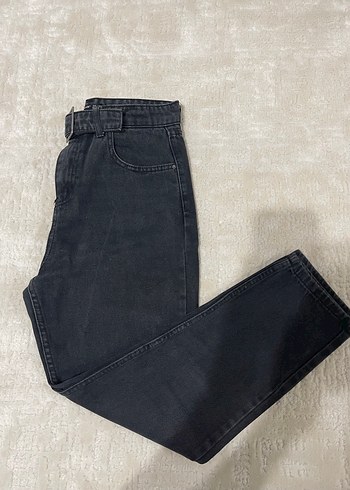 Diğer Koyu Siyah Denim Jean