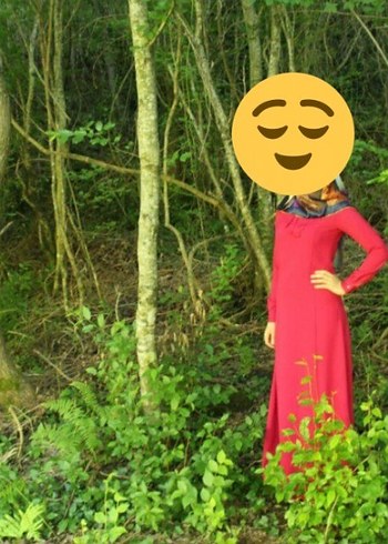 Pembe Uzun Kol Drapeli Kadın Elbise - Görsel 2