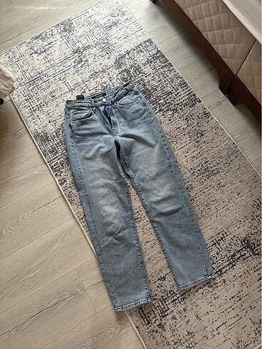 mavi yüksek bel mom jeans