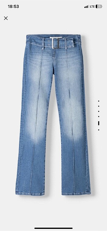 BERSHKA kemerli palazzo pantolon