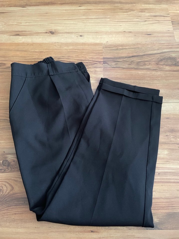 Kadın Siyah Pilili Kumaş Pantolon - Görsel 2