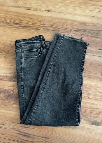 Gri Kadın Denim Midi Jean Pantolon - Görsel 2