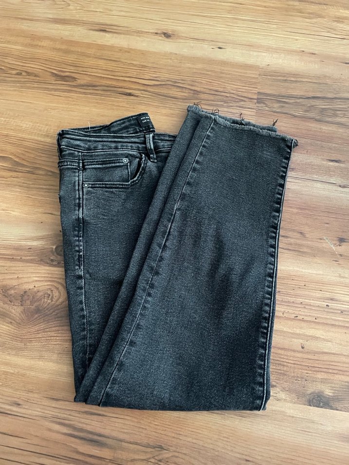 Gri Kadın Denim Midi Jean Pantolon - Görsel 2