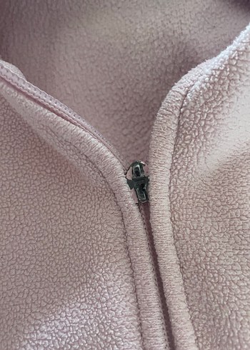 Pembe Kadın Fermuarlı Yüksek Yakalı Ceket - Görsel 3