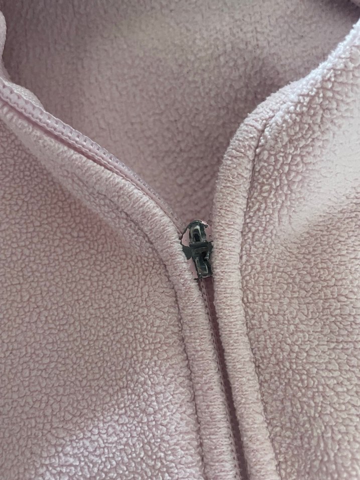 Pembe Kadın Fermuarlı Yüksek Yakalı Ceket - Görsel 3