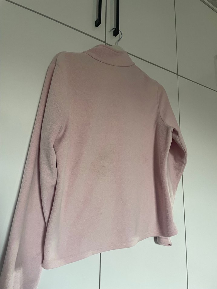 Pembe Kadın Fermuarlı Yüksek Yakalı Ceket - Görsel 2