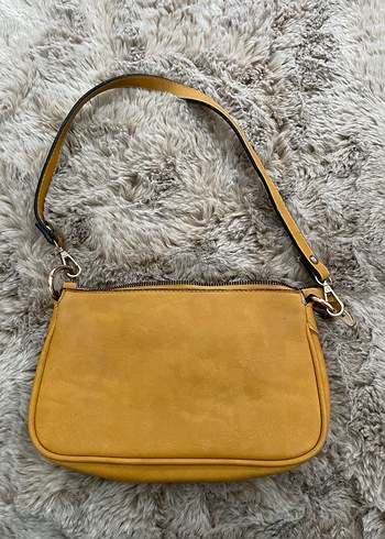 Bej Süet Kadın Omuz Çantası - Görsel 2