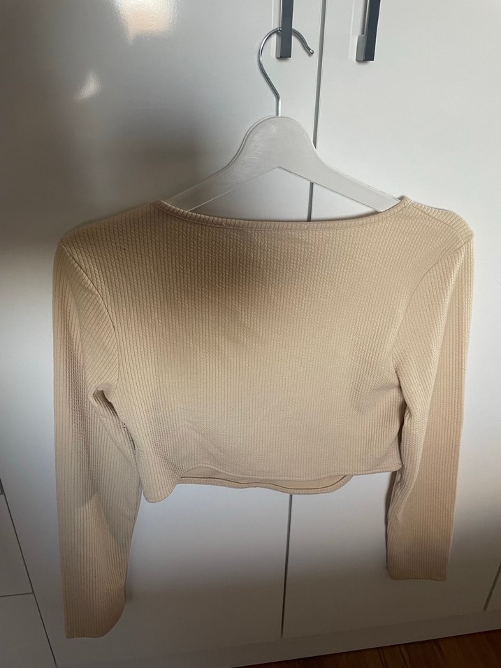 Bej Kadın Uzun Kollu Bluz - Görsel 2