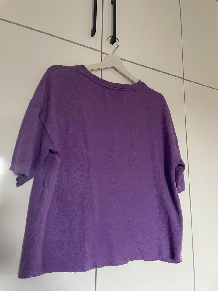 Mor  Kadın Kısa Kollu Tişört - Görsel 2