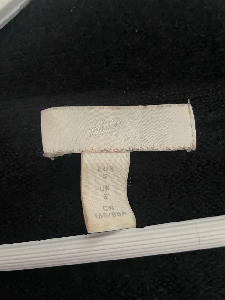 Siyah V Yaka Midi Yün Kadın Kazak - Görsel 3