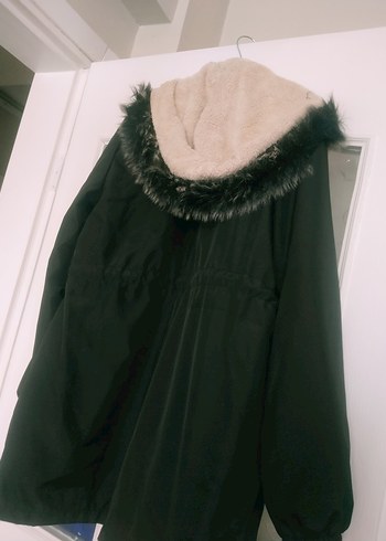 Kürklü Siyah Midi Kadın Ceket - Görsel 5