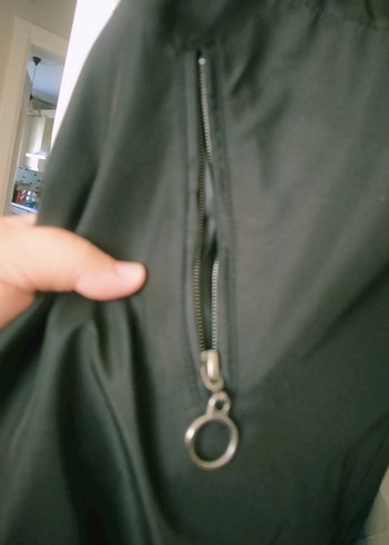 Kürklü Siyah Midi Kadın Ceket - Görsel 4