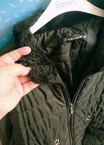 Siyah Kadın Kürklü Kış Montu - Görsel 6