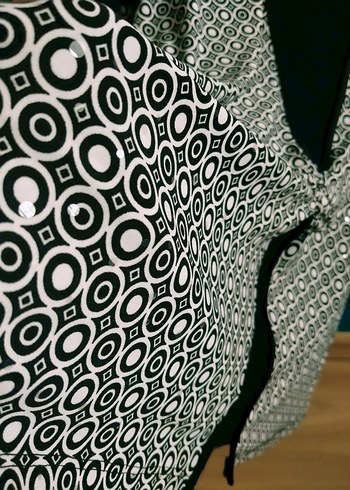 Desenli Siyah beyaz buluz. - Görsel 5