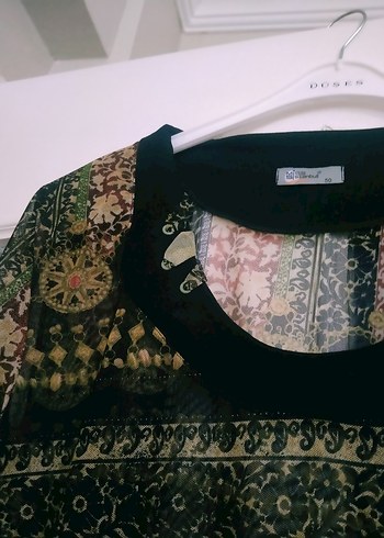 Bohem Desenli Uzun Kollu Kadın Bluz - Görsel 7