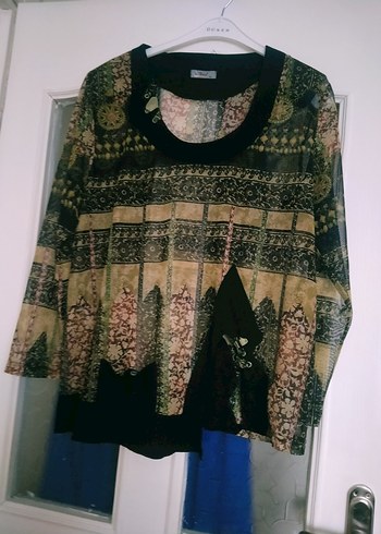 Bohem Desenli Uzun Kollu Kadın Bluz - Görsel 4