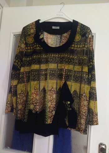 Bohem Desenli Uzun Kollu Kadın Bluz - Görsel 8