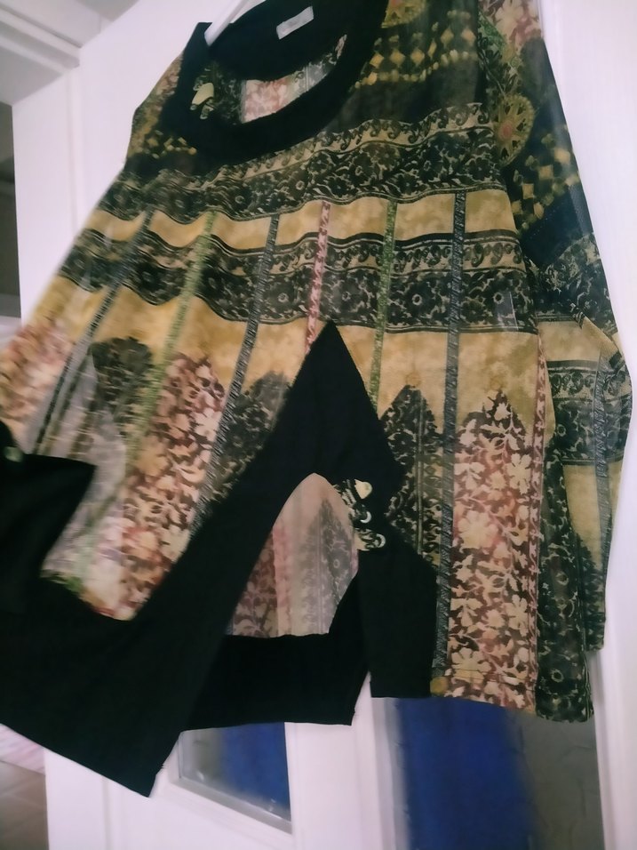 Bohem Desenli Uzun Kollu Kadın Bluz - Görsel 3