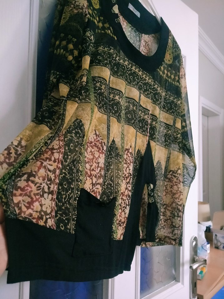 Bohem Desenli Uzun Kollu Kadın Bluz - Görsel 5