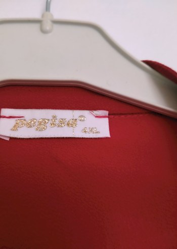 Düğmeli Kırmızı Kadın Gömlek - Görsel 5