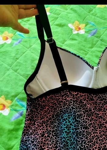 Penti Çok Renkli Bağlama Desenli Uzun mayo tankini takım.48 beden.