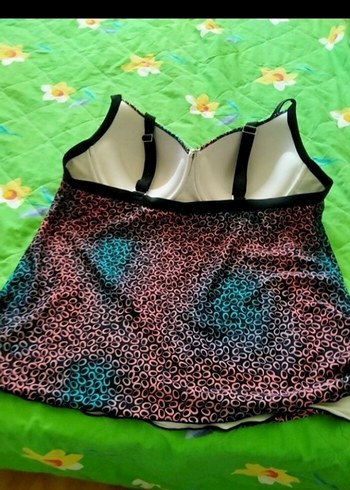 Çok Renkli Bağlama Desenli Uzun mayo tankini takım.48 beden. - Görsel 6