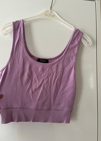 Mor kadın askılı crop - Görsel 3