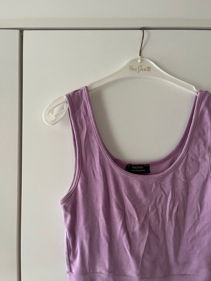 Mor kadın askılı crop - Görsel 2
