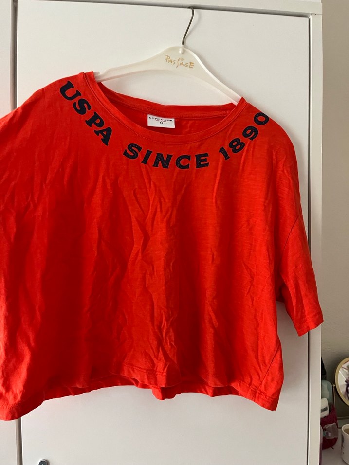 Kırmızı Kadın Mini Tişört, Kısa Kollu - Görsel 2