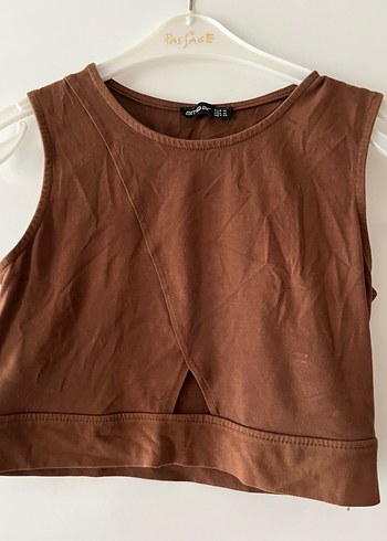 Kahverengi kadın crop - Görsel 4