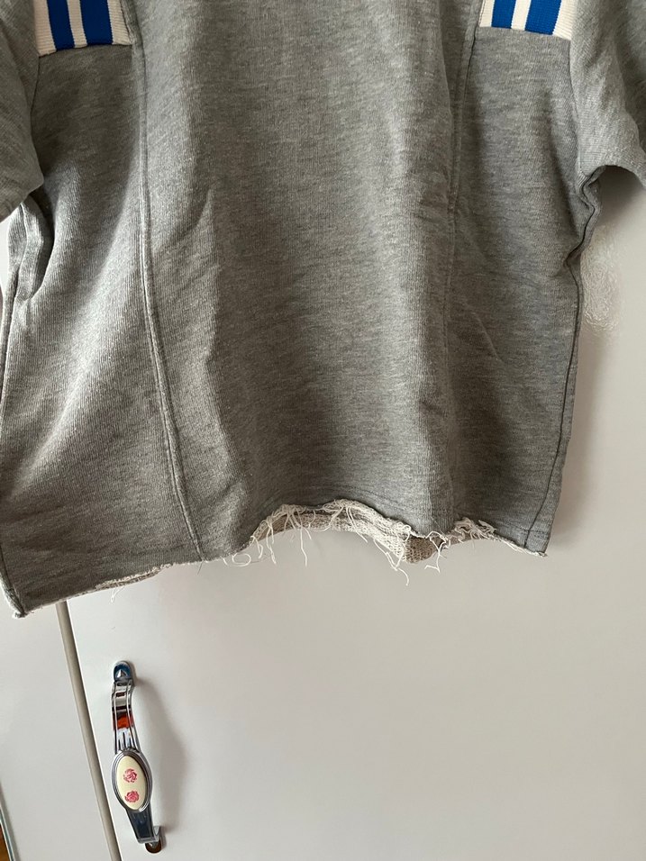 Gri Kısa Kollu kadın Tişört - Görsel 4