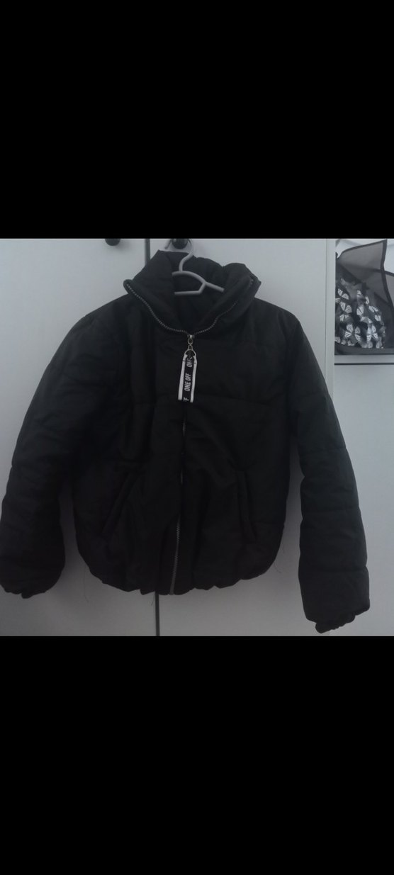 Siyah kısa mont - Görsel 2