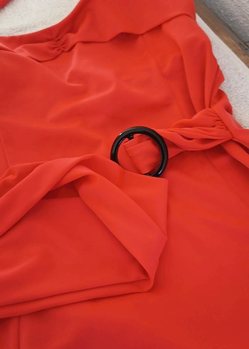 Kırmızı Drapeli Kadın Mayo - Görsel 5