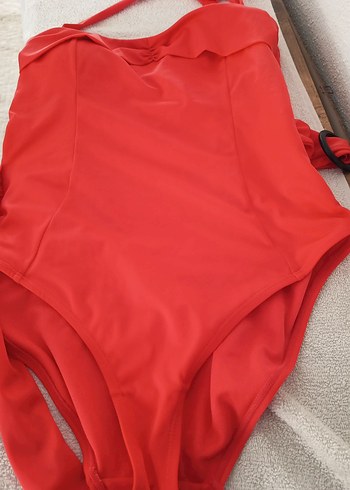 Kırmızı Drapeli Kadın Mayo - Görsel 2