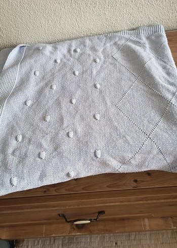 Mavi Keten Çocuk Battaniyesi - Görsel 4