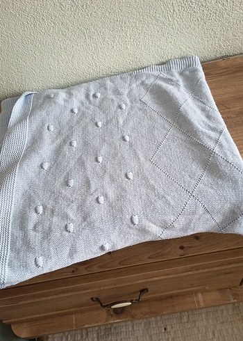 Mavi Keten Çocuk Battaniyesi - Görsel 5